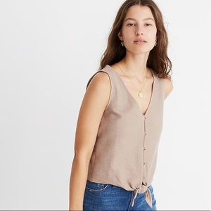 MADEWELL Texture & Thread Knot Front Tank Top